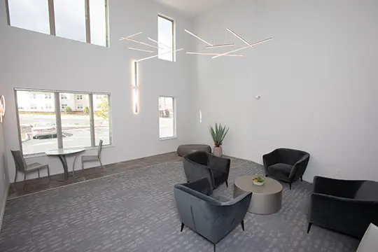 The Clubhouse at The Lofts at Meadowcreek Apartments in Charlottesville