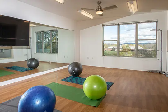 Yoga and Training Room at The Lofts at Meadowcreek Charlottesville Apartments